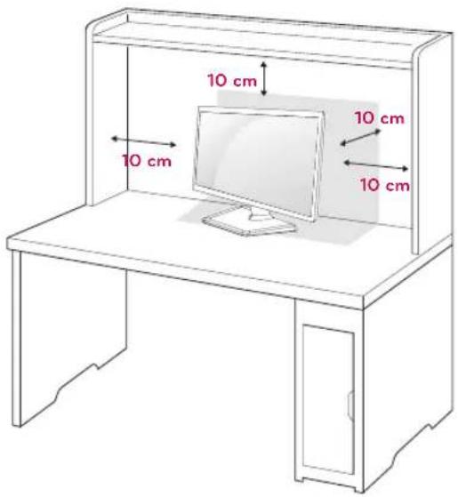LG E2442TC - テーブルへの設置 - 1