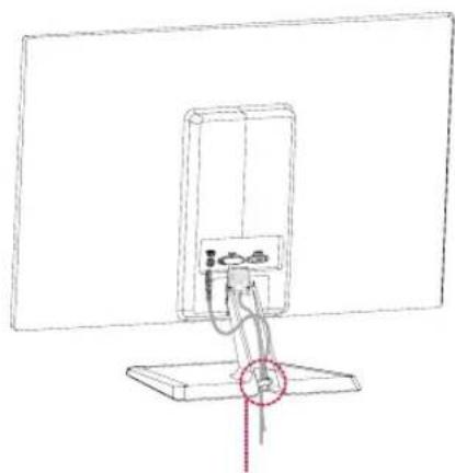 LG E2442TC - ケーブルホルダーを使用します - 1