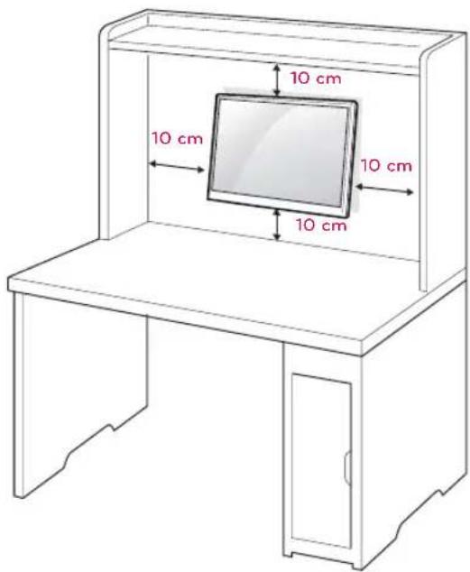 LG E2442TC - 壁への取り付け - 1