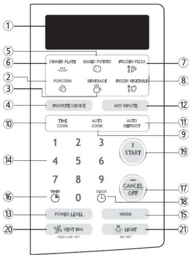 Magic Chef MCO165UW - Panel de Control Sensible al Tacto - 1