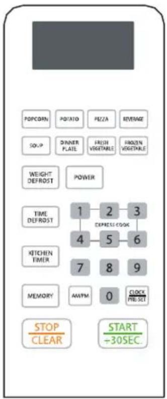 Magic Chef MCM1110BF - COMMANDES DU FOUR A MICRO-ONDES - 1