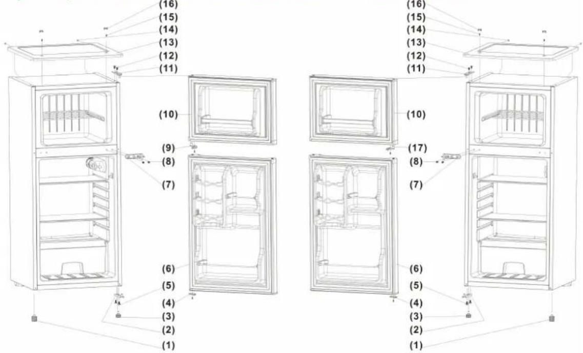 Magic Chef HVDR430ST - CAMBIAR LA PUERTA REVERSIBLE - 1
