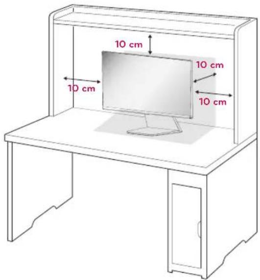 LG 23MP75HM-P - テーブルへの設置 - 1