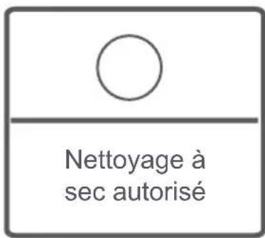 Nettoyage à sec autorisé