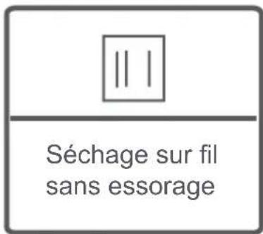 Séchage sur fil sans essorage