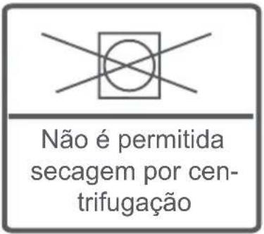 Não é permitida secagem por cen- trifugação