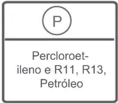P Percloroet- ileno e R11, R13, Petróleo