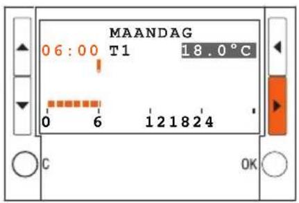 MAANDAG 06:00 T1 18.0°C 0 6 121824 C OK