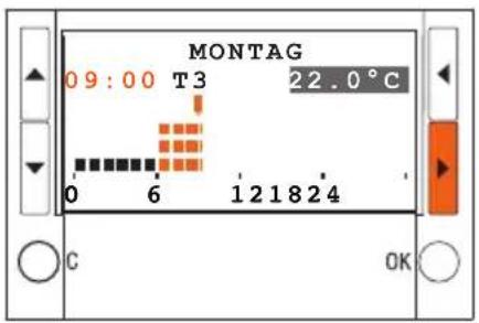 MONTAG 09:00 T3 22.0°C 0 6 121824 C OK