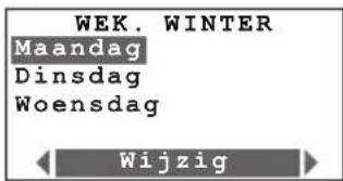 WEK. WINTER Maandag Dinsdag Woensdag Wijzig