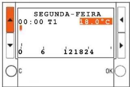 SEGUNDA-FEIRA 00:00 T1 18.0°C 0 6 121824 C OK