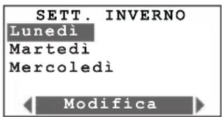 SETT. INVERNO Lunedì Martedì Mercoledì Modifica