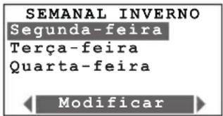 SEMANAL INVERNO Segunda-feira Terça-feira Quarta-feira Modifier