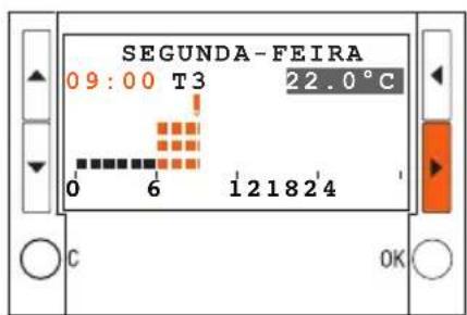 SEGUNDA-FEIRA 09:00 T3 22.0°C 0 6 121824 C OK