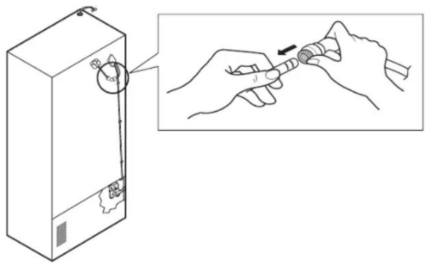 KENMORE 795.74077 - Para desmontar la puerta izquierda del refrigerador: - 1