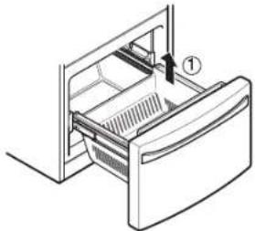 KENMORE 795.74077 - CÓMO DESMONTAR EL CAJÓN DEL CONGELADOR - 1