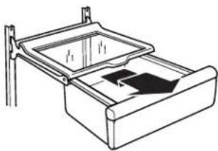KENMORE 596.69312 - To remove and replace the snack drawer: - 1