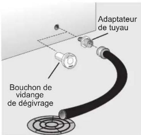 Adaptateur de tuyau Bouchon de vidange de dégivrage