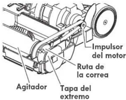 Impulsor del motor Ruta de la correa Agitador Tapa del extremo