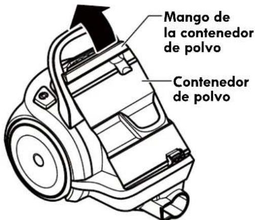 Mango de la contenedor de polvo Contenedor de polvo