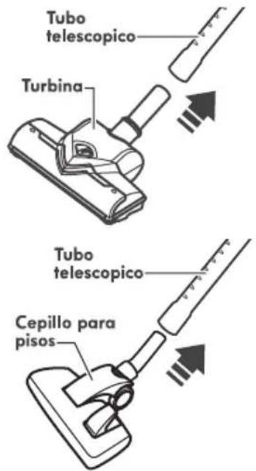Tubo telescopico Turbina Tubo telescopico Cepillo para pisos