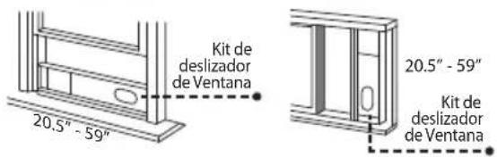 Kit de deslizador de Ventana 20.5" - 59" 20.5" - 59" Kit de deslizador de Ventana