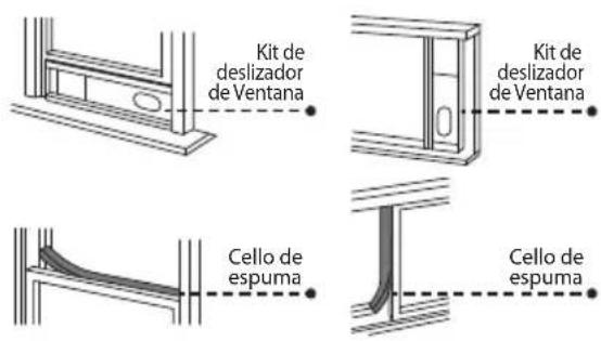 Kit de deslizador de Ventana Kit de deslizador de Ventana Cello de espuma Cello de espuma