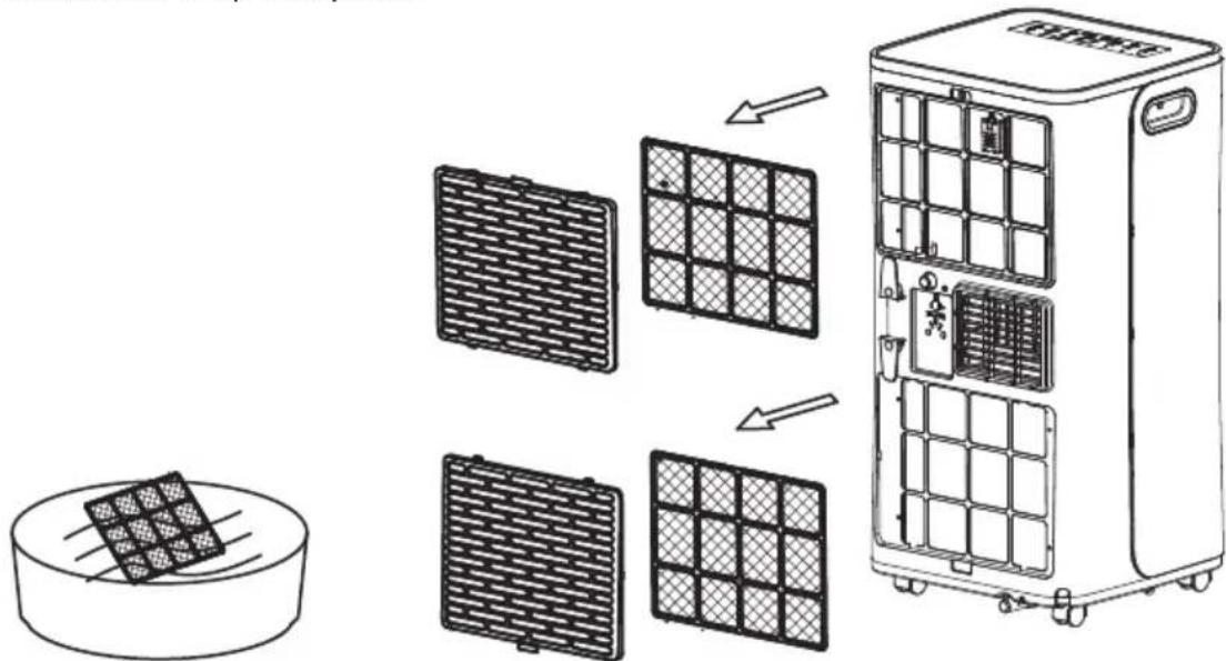 Diagram illustrating the installation of a solar panel array system with labeled components and directional arrows.