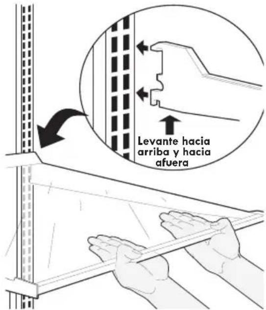 Levante hacia arriba y hacia afuera