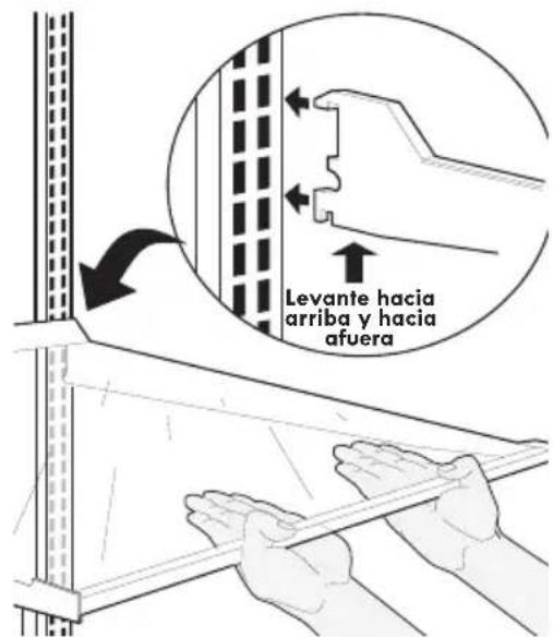 Levante hacia arriba y hacia afuera