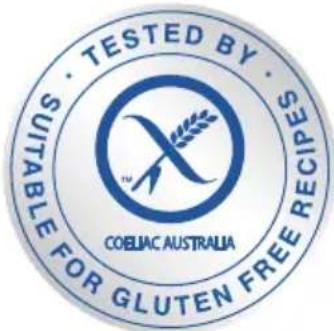 SUITABLE FOR GLUTEN FREE RECIPES TESTED BY COBLIAC AUSTRALIA