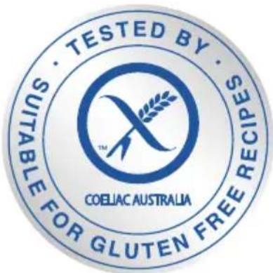 SUITABLE FOR GLUTEN FREE RECIPES TESTED BY. COELIAC AUSTRALIA