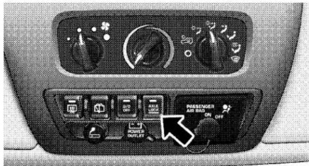 AIR BACK ON OFF POWER OUTLET PASSenger AIR BACK