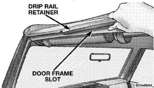 DRIP RAIL RETAINER DOOR FRAME SLOT 801e664d
