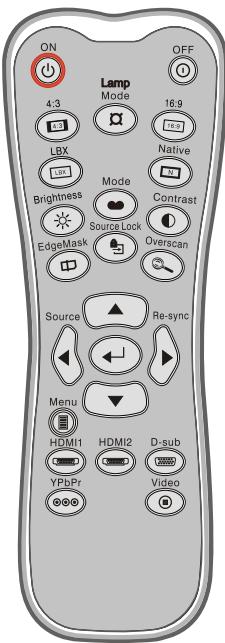 OPTOMA HD23-B - Commandes utilisateur - 1