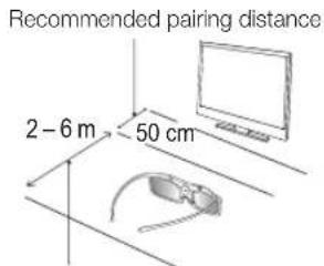 Recommended pairing distance 2-6 m 50 cm