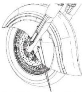 Indian Chief Vintage (2014) - Front Brake Pad Inspection - 1