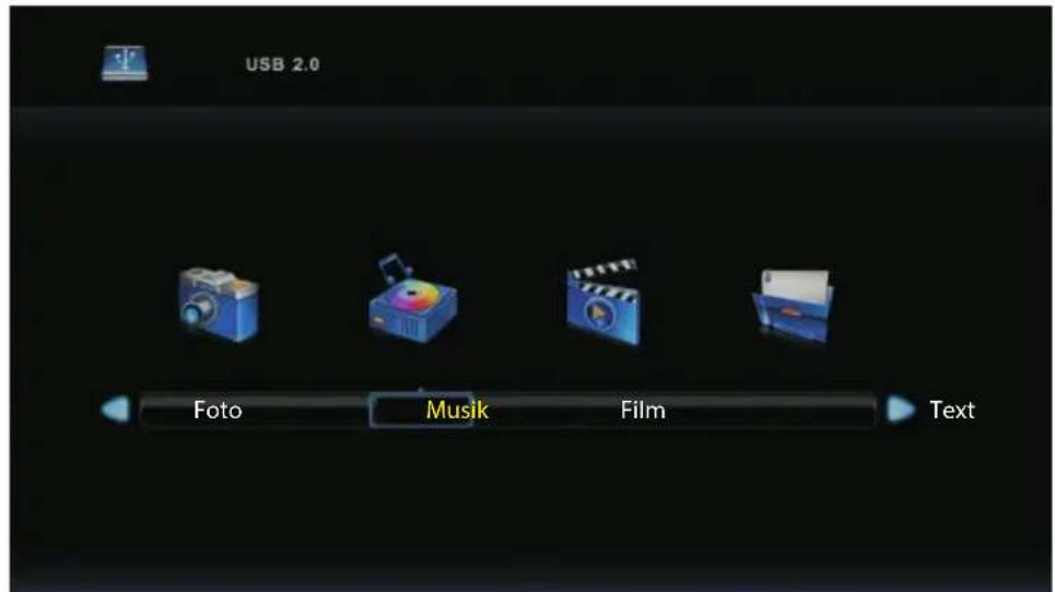 USB 2.0 Foto Musik Film Text