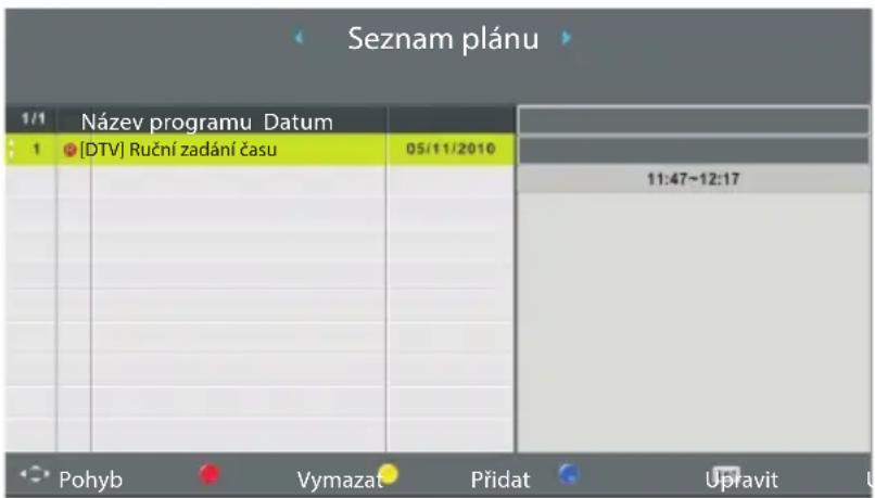 ECG 24 H03T2S2 - Seznam plánu (přehled naprogramovaných událostí) - 1