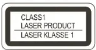 CLASS1 LASER PRODUCT LASER KLASSE 1