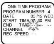 HITACHI DV-PF74U - 5) Set the end time - 1