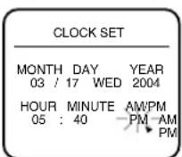 HITACHI DV-PF74U - CLOCK SET UP - 1