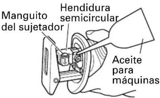 Manguito del sujetador Hendidura semicircular Aceite para máquinas