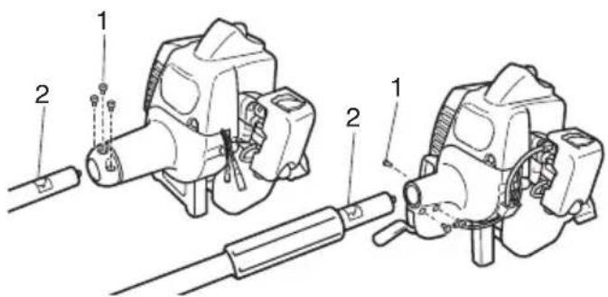 Technical diagram of a mechanical assembly with numbered components, likely for assembly or maintenance instructions.