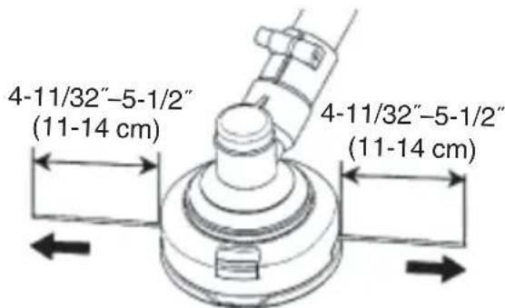 4-11/32"-5-1/2" (11-14 cm) 4-11/32"-5-1/2" (11-14 cm)