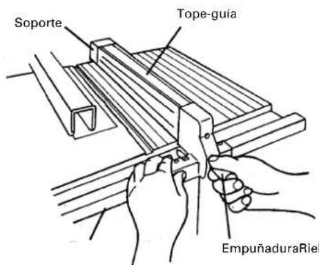 Soporte Tope-guía EmpuñaduraRiel