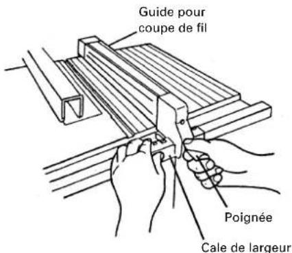 Guide pour coupe de fil Poignée Cale de largeur