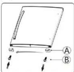 Diagram showing a rectangular object with labeled points A and B, and directional arrows indicating movement or force.