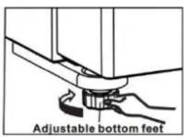 Adjustable bottom feet