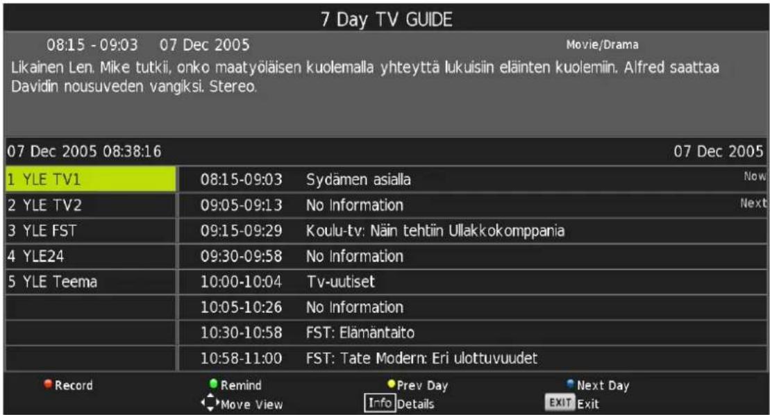 Grunkel LED-20H HDT2 - Electronic Program Guide (EPG) - 1